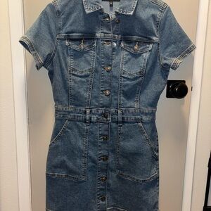 Rewash Blue Denim Mini Dress